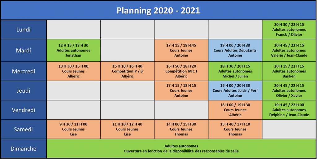 Planning 2020-2021